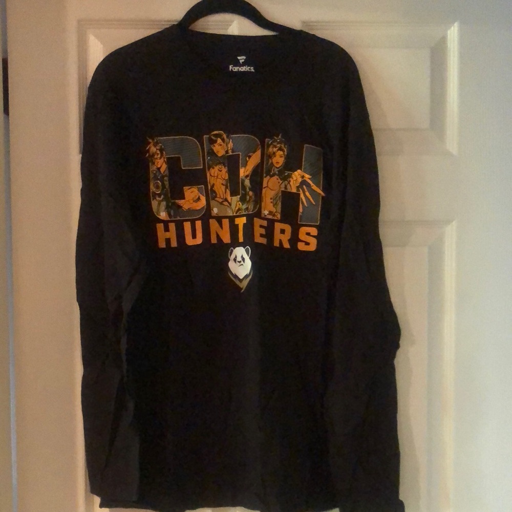 Fanatics CDH Overwatch League Black Graphic Long Sleeve Men's Shirt NWT size L